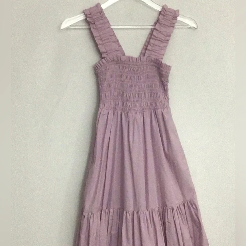 NWT ABERCROMBIE & FITCH Smocked Bodice Easy Maxi Dress Size XXSP Lavender